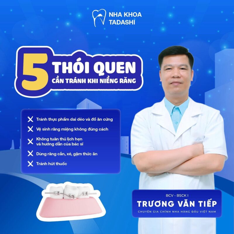 5 thói quen cần trách khi niềng răng